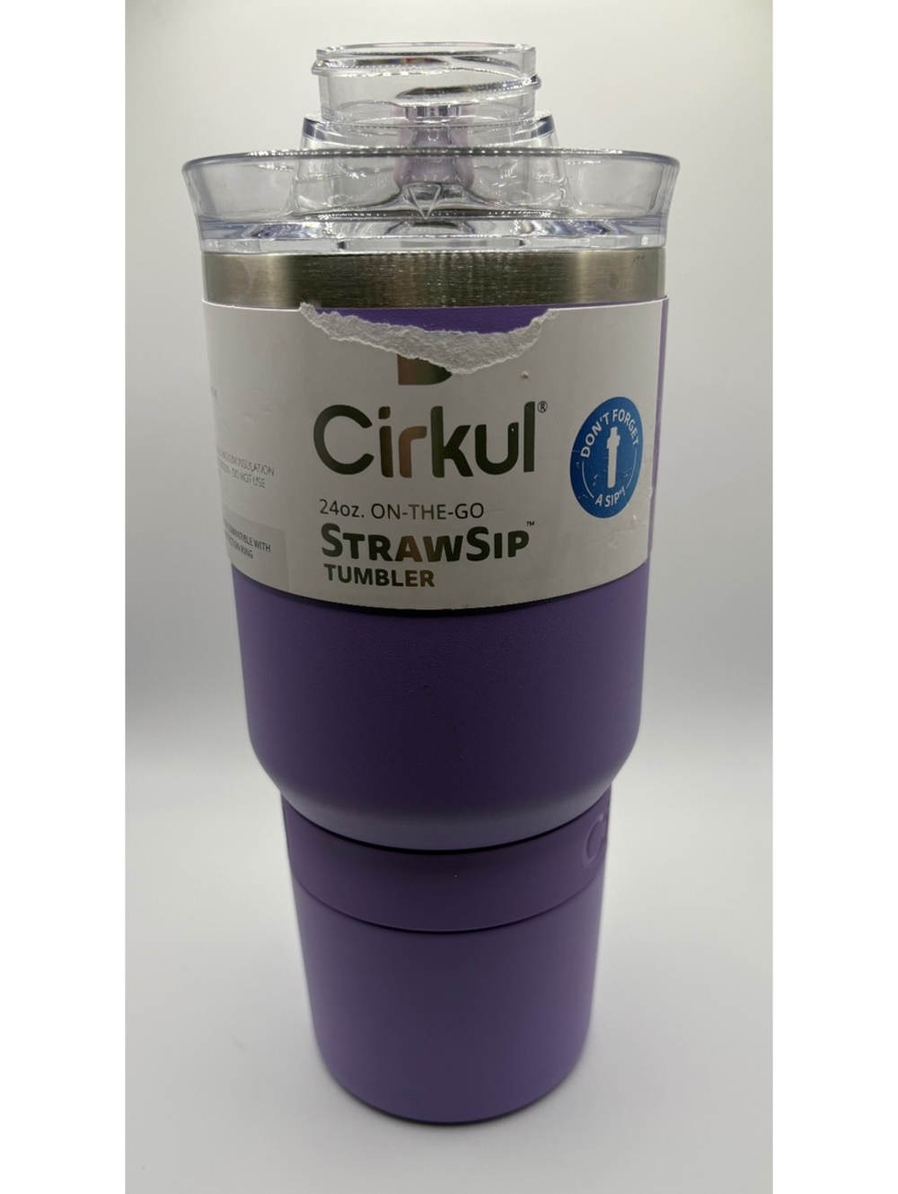 NWT Cirkul 24oz On-The-Go StrawSip Tumbler -Amethyst Purple (New, Damaged Label)